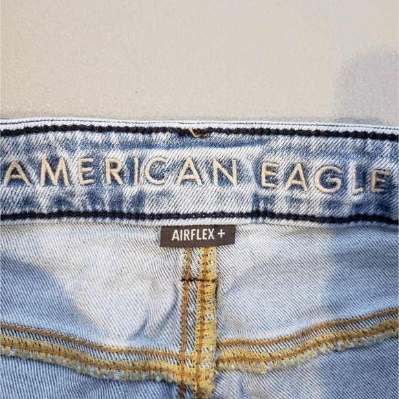 American Eagle Distressed Denim Jean Shorts Men's Size 30 Cutoffs 9” Blue - Picture 6 of 11